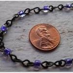Handmade Purple Bead Annealed Chain