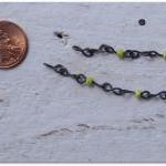 Handmade Lime Green Seed Bead Annealed Chain